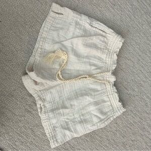 Roxy Off-White Textured Shorts